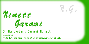 ninett garami business card